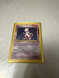 Pokemon Mewtwo TCG Holo Rare Card 10/130 Base Set 2 LP - Image 1