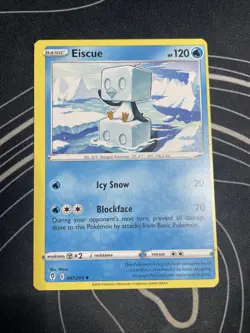 Pokemon Evolving Skies Eiscue 47/203 Off Center/Error Miscut NM - Image 1