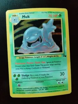 Pokemon TCG - Muk - 13/62 - Holo Unlimited - Fossil Unlimited LP - Image 1