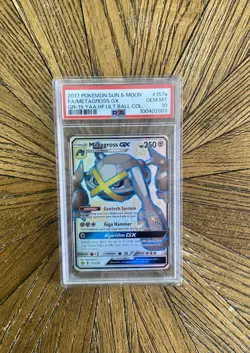 Metagross GX Pokemon Sun & Moon Hidden Fates Shiny Vault PSA 10 - Image 1