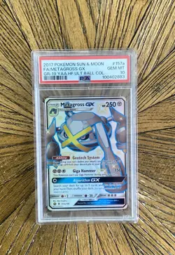 Metagross GX Pokemon Sun & Moon Hidden Fates Shiny Vault PSA 10 - Image 2