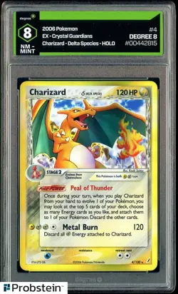 2006 Pokemon EX-Crystal Guardians #4 Charizard Delta Species Holo DEGREE 8 - Image 1