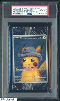 Pokemon Pikachu with Grey Felt hat Van Gogh 085 Graded Sealed Promo PSA 10 - Image 1