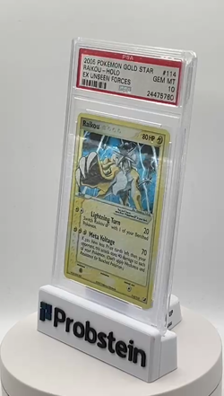 PSA 10 RAIKOU GOLD STAR HOLO EX UNSEEN FORCES 2005 POKEMON - Image 2