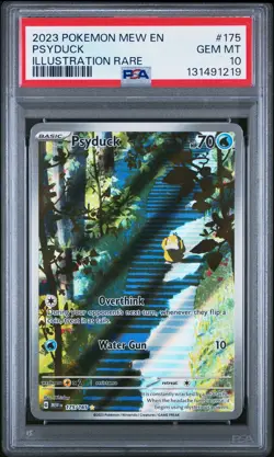 Pokemon Psyduck #175/165 SV: Scarlet & Violet Illustration Rare Holo PSA 10 2023 - Image 1