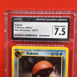 CGC 7.5 GEM MINT 2001 Kabuto Neo Discovery 56/75 Pokemon Vintage - Image 2