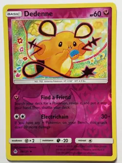 REVERSE HOLO Dedenne 88/131 LP - Forbidden Light Pokemon Card - Tomokazu Komiya - Image 1