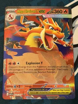 Pokemon TCG Mega Charizard Y Ex 022/217 Ascended Heroes Double Rare NM Card - Image 1