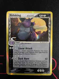 Pokemon TCG: Nidoking 6/101 Reverse Holo Rare Stamped EX Dragon Frontiers HP - Image 1