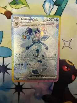 Pokemon Glaceon ex 150/131 Sv: Prismatic Evolutions Full Art Holo EX SIR - Image 1