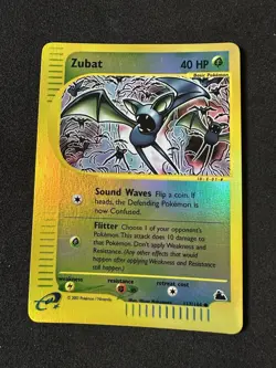 Pokemon TCG Zubat Skyridge Base Set Reverse Holo Card 118/144 WOTC E-Reader - Image 1