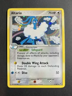 Pokemon TCG Altaria EX Deoxys 1/107 Holo Rare 70HP Card 2005 - Image 1