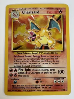 Pokemon TCG Charizard Base Set 4/102 Holo Base Set HP - Image 1