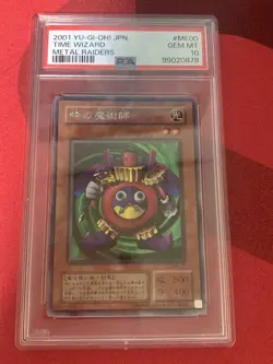 YuGiOh Time Wizard Trading Card Secret Rare Vintage Collector PSA10 Grade - Image 2