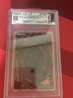 YuGiOh Time Wizard Trading Card Secret Rare Vintage Collector PSA10 Grade - Image 5