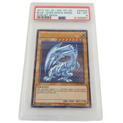 2017 Yu-Gi-Oh! Blue-Eyes White Dragon PSA 6 EX-MT - 1st Ed DUSA-EN043 - Image 1
