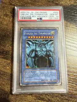 Yu-Gi-Oh! Obelisk The Tormentor Game Boy ADV Secret Rare Promo GBI-002 PSA 10 - Image 1