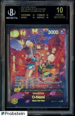 2024 One Piece 500 years in Future OP06101 O-Nami SP Foil BGS 10 BLACK LABEL - Image 1