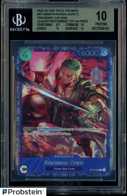 2022-24 One Piece Promos Treasure Cup 2024 Top 64 Prize Roronoa Zoro C BGS 10 - Image 1