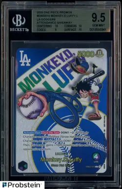 2025 One Piece Promo Dodgers Attendance Giveaway Monkey D. Luffy BGS 9.5 GEM - Image 1