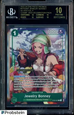 2022-24 One Piece Promos ST02007 Jewelry Bonney Silver Foil BGS 10 BLACK LABEL - Image 1