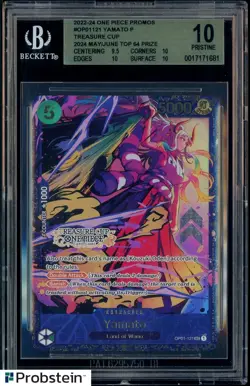 2022-24 One Piece Promos OP01121 Yamato Treasure Cup Top 64 Prize BGS 10 - Image 1