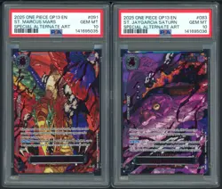 Lot (5) PSA 10 Special Red Parallel Five Elders One Piece Sequential PSA 10 Set - Image 3