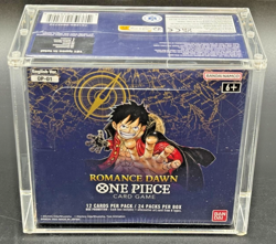 One Piece English OP-01 Romance Dawn Blue Bottom Booster Box SEALED w/Acrylic - Image 1
