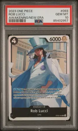 2023 One Piece Japanese Awakening New Era Rob Lucci SR Super Rare #093 PSA 10 - Image 1