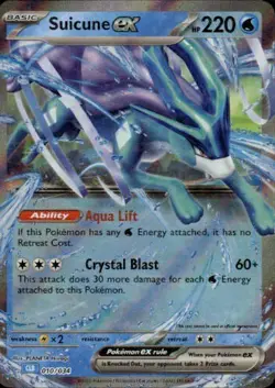 Suicune ex Holo Classic Collection Trading Card Game Classic 010/034 NM - Image 1