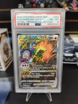 PSA 8 NM-MINT Charizard VSTAR SWSH262 FULL ART HOLO 262 SWSH PROMO Pokemon Card - Image 1