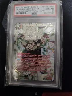 Dragon Ball Super Card Game SS Broly, Brutality Beyond Measure Saiyan PSA 10 - Image 1