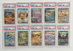 PSA 10 COMPLETE SET OF 10 CARD UMBREON EEVEE SYLVEON TERASTAL FESTIVAL SAR - Image 1
