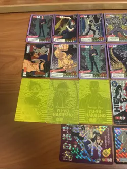Yu Yu Hakuso 1994 Amada Sticker Card + Carddass Holo Prism Lot junk LP 20 - Image 2