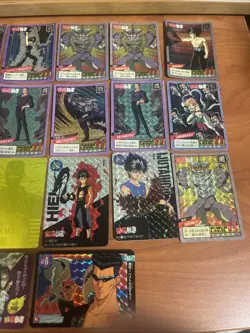Yu Yu Hakuso 1994 Amada Sticker Card + Carddass Holo Prism Lot junk LP 20 - Image 3