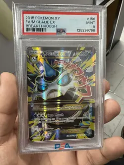 2015 POKEMON XY BREAKTHROUGH #156 FULL ART/M GLALIE EX PSA 9 TCG Card - Image 1