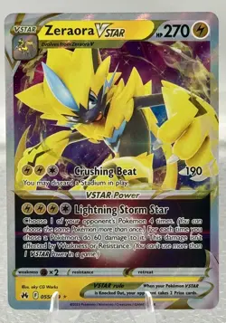 Zeraora VSTAR 055/159 Ultra Rare Crown Zenith Pokemon Card - Image 1