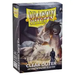 Dragon Shield card Deck Protector Outer Sleeves: Matte: Clear (100) standard siz - Image 1