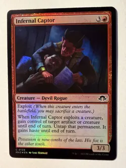 MTG Magic the Gathering Infernal Captor (125/703) Modern Horizons 3 LP FOIL - Image 1