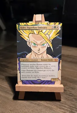MTG Hand Painted Alter: Teen Saiyan Gohan As Kyler Sigardian Emissary - Image 1