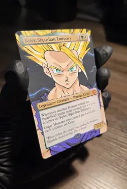 MTG Hand Painted Alter: Teen Saiyan Gohan As Kyler Sigardian Emissary - Image 2