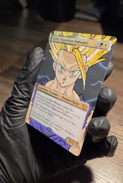 MTG Hand Painted Alter: Teen Saiyan Gohan As Kyler Sigardian Emissary - Image 3