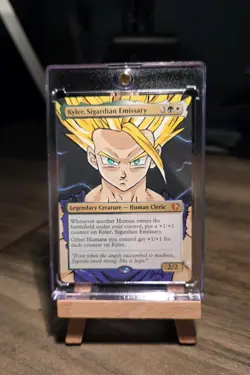 MTG Hand Painted Alter: Teen Saiyan Gohan As Kyler Sigardian Emissary - Image 4