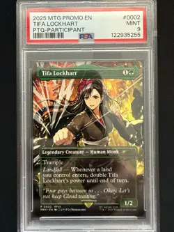 MTG Final Fantasy Pro Tour Qualifier Promo EN Tifa Lockhart #002 PSA 9 - Image 1