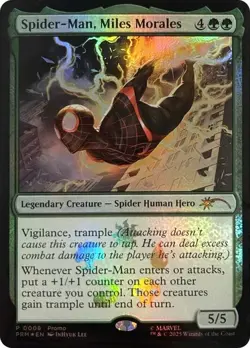 1 x Spider-Man, Miles Morales - Foil - Promo - Unique & Misc. Promos - NM-Mint - - Image 1