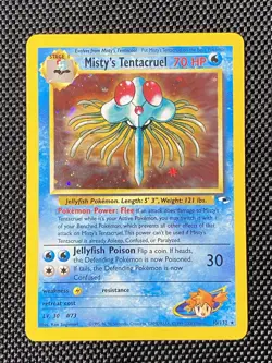Misty's Tentacruel 10/132 WOTC Gym Heroes Unlimited Rare Holo Pokemon Card LP+ - Image 1