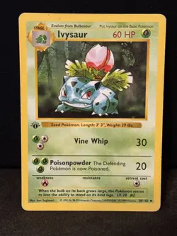 1st Edition Ivysaur 030/102 Base Set (Shadowless) Regular Pokemon - Image 2