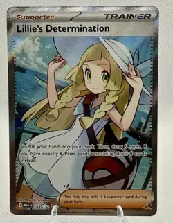 Lillie's Determination SR 169/132 Full Art NM Pokemon TCG English Mega Evolution - Image 1