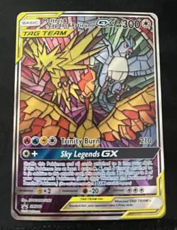 Pokemon Moltres & Zapdos & Articuno GX SM210 Sun & Moon Promo TAG TEAM Holo - Image 1
