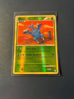 Pokemon TCG - Heracross 43/123 Heartgold & Soulsilver Reverse Holo - LP - Image 1